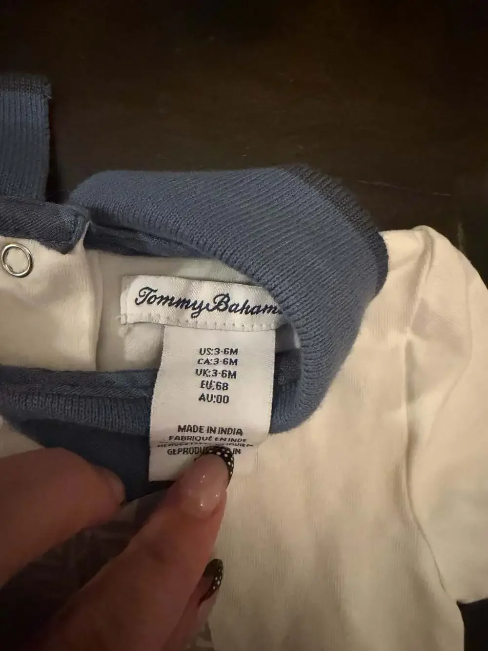Tommy Bahama Kids White Short Sleeve Polo Bodysuit and Bucket Hat